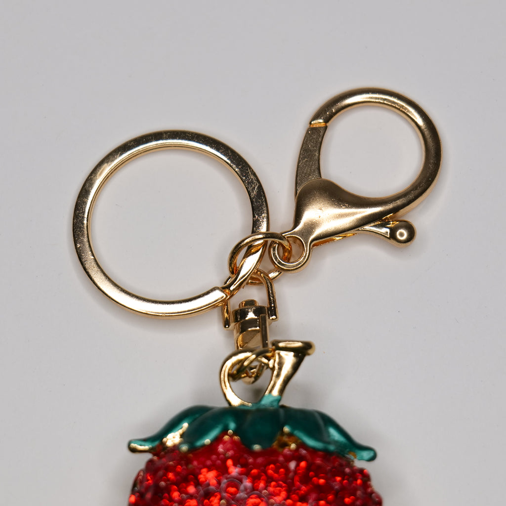 Bedazzled Strawberry Keychain image 1