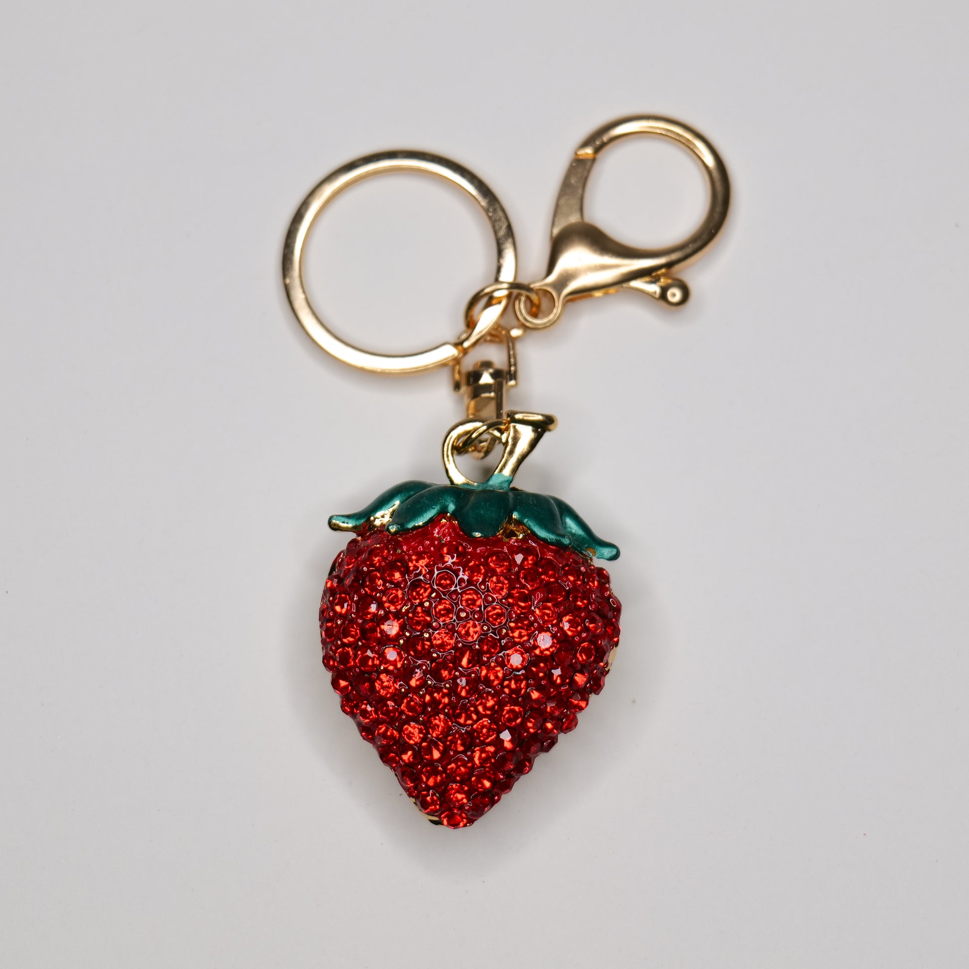 Bedazzled Strawberry Keychain image 0