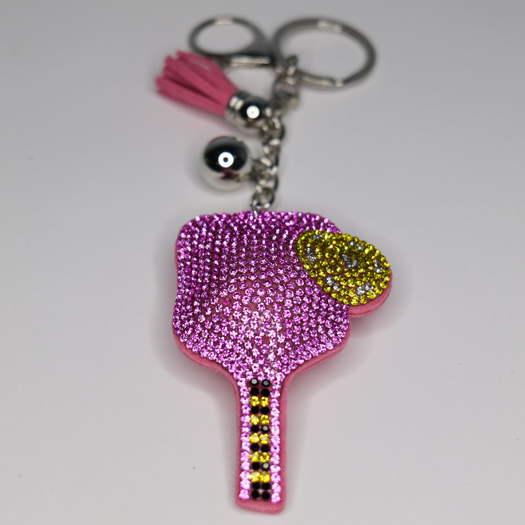 Bedazzled Pickleball Paddle Keychain image 2