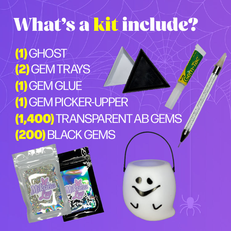Mini Ghost Bedazzling Kit