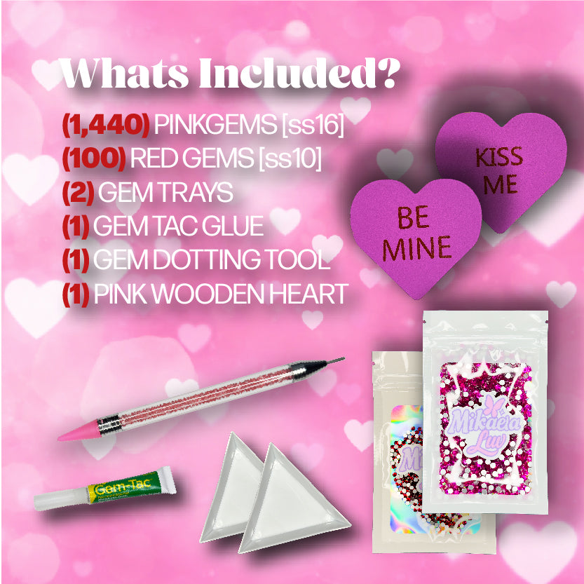 Pink Heart Bedazzling Kit