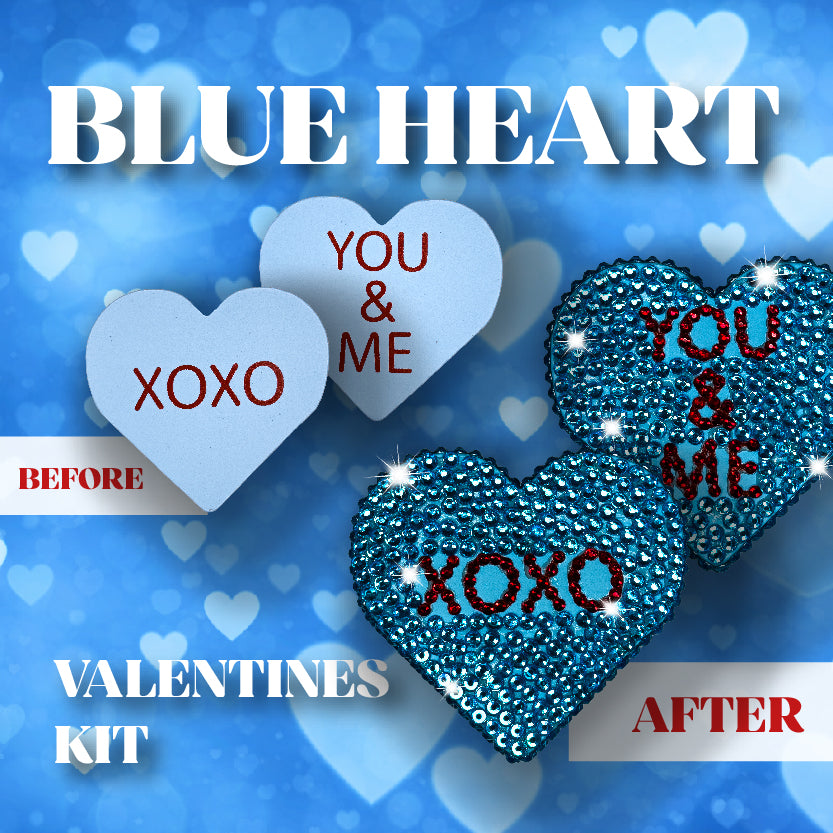Blue Heart Bedazzling Kit