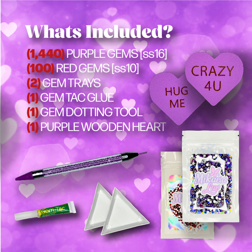 Purple Heart Bedazzling Kit