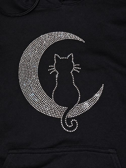 Bedazzled Cat & Moon