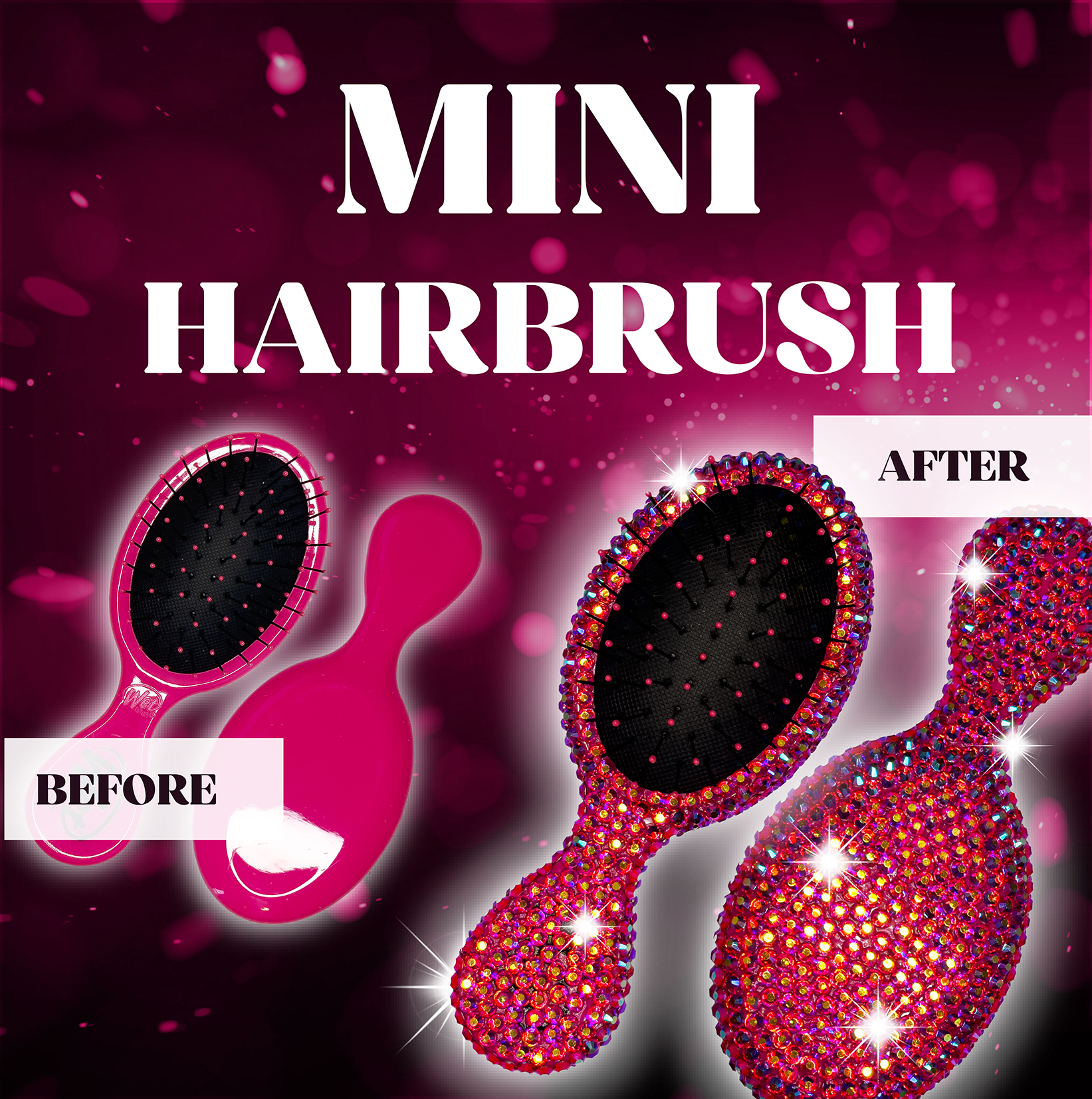 Mini Hairbrush Bedazzling Kit