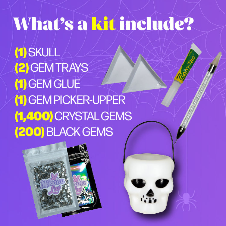 Mini Skull Bedazzling Kit