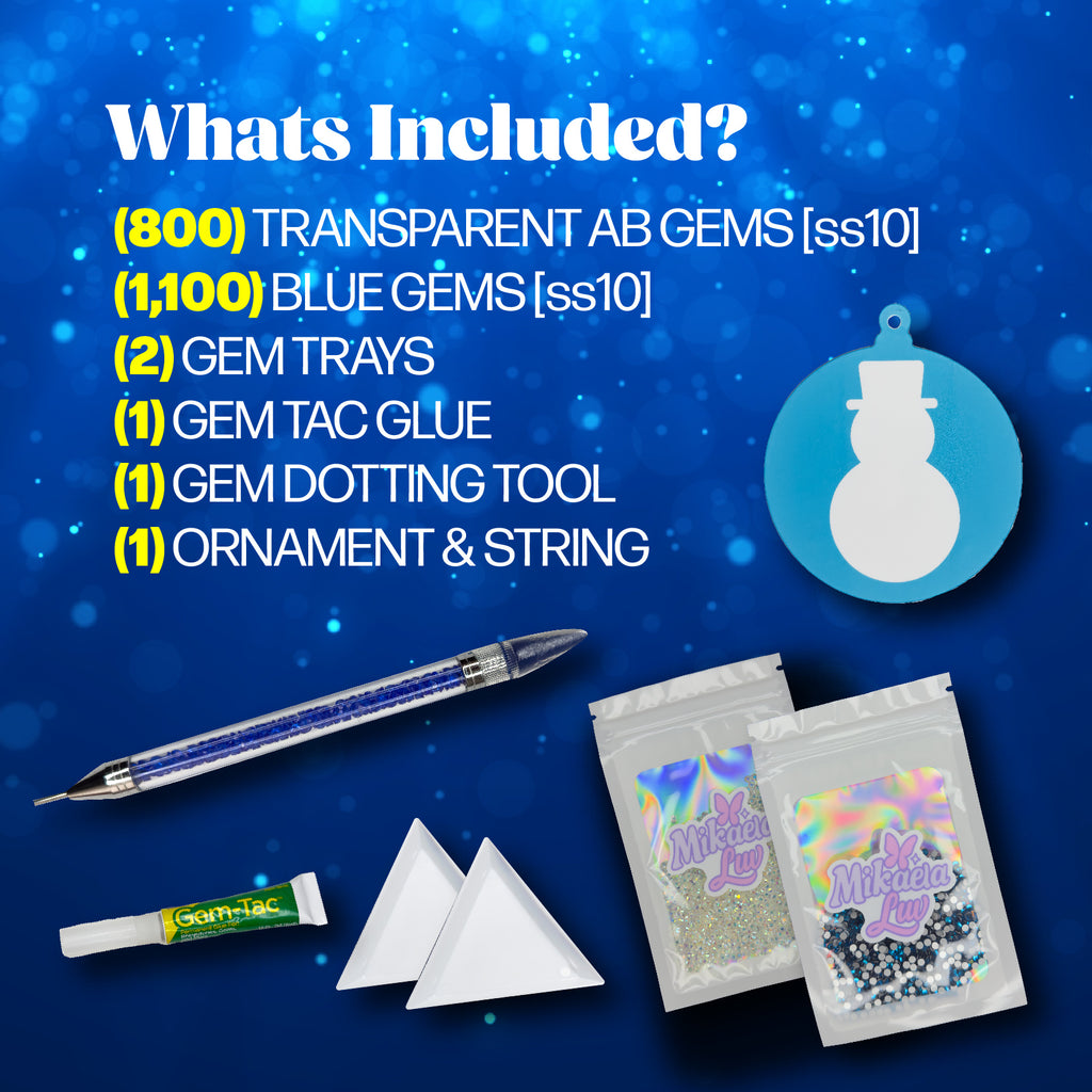 Snowman Ornament Bedazzling Kit