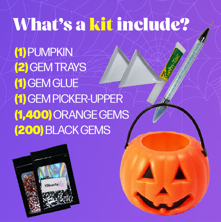 Mini Pumpkin Bedazzling Kit