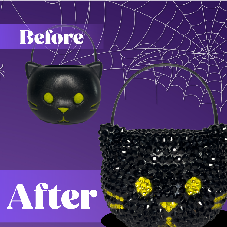 Mini Spooky Cat Bedazzling Kit