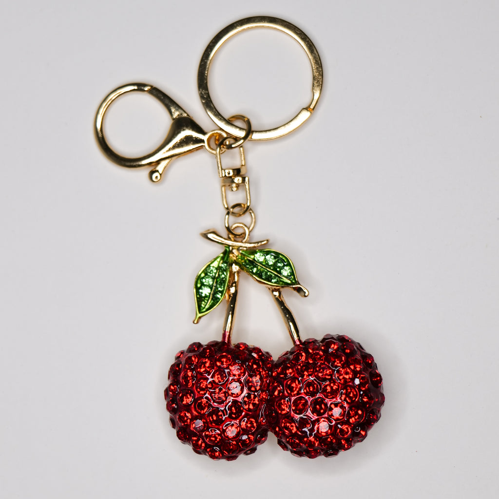 Bedazzled Cherry Keychain image 3