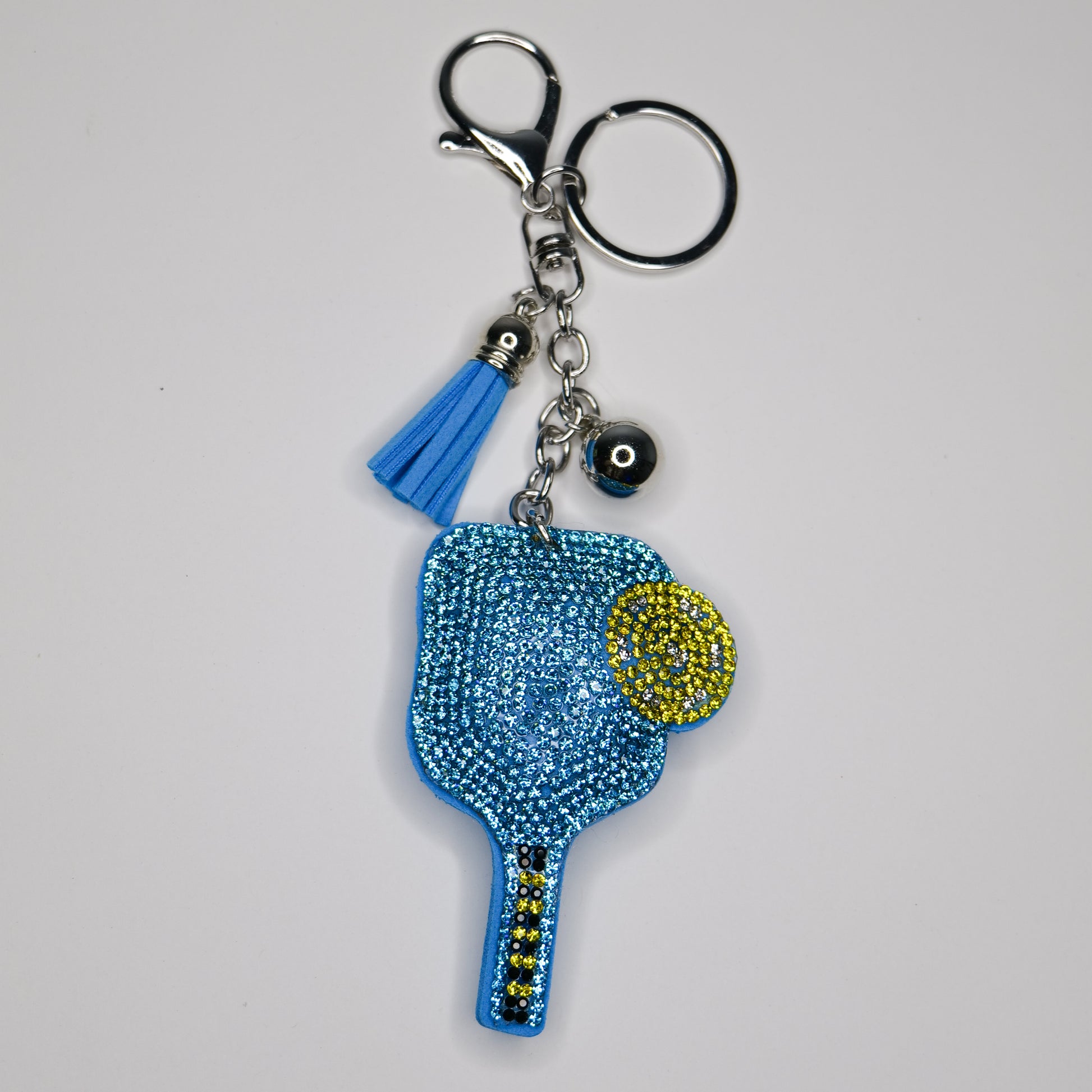 Bedazzled Pickleball Paddle Keychain image 1